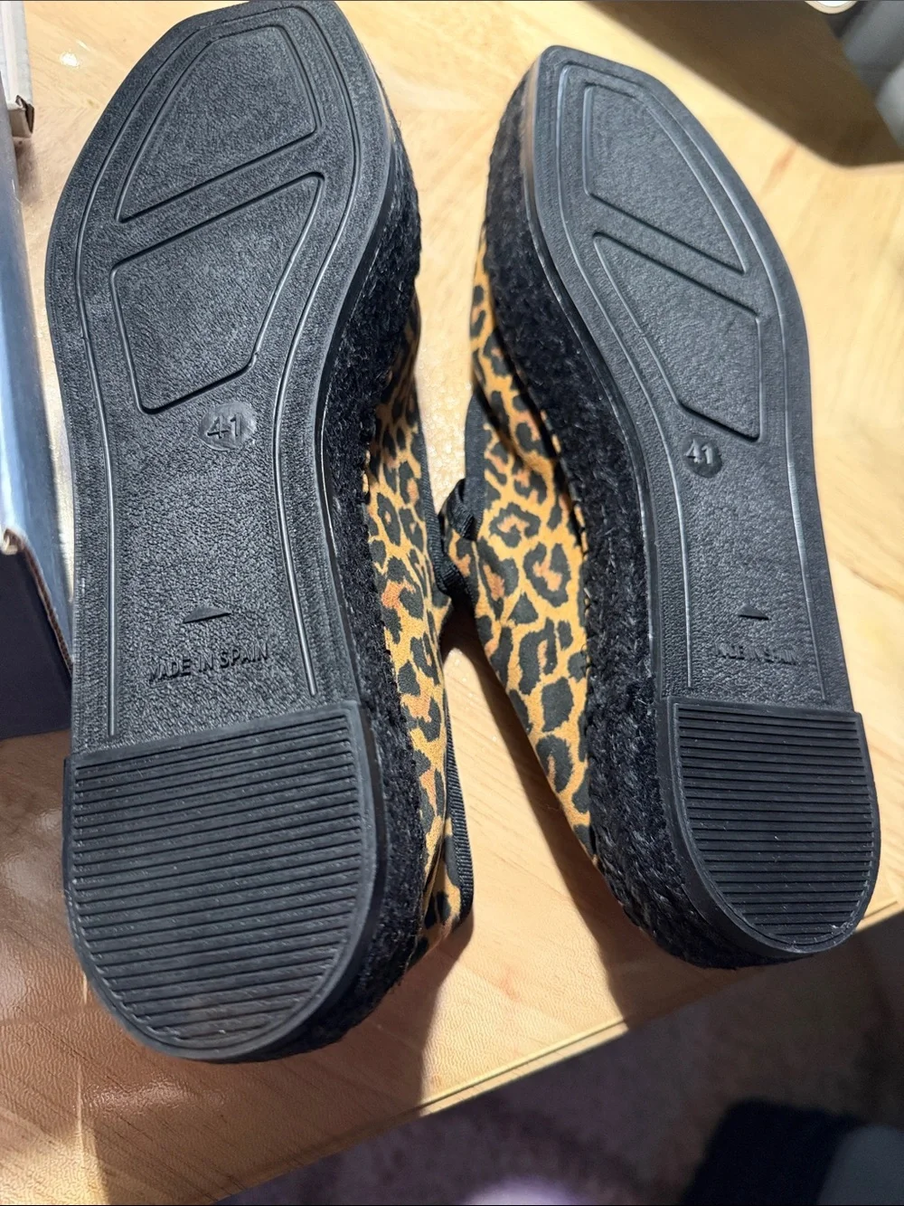 Maeve Leopard Print Mary-Jane Espadrilles in Tan and Black